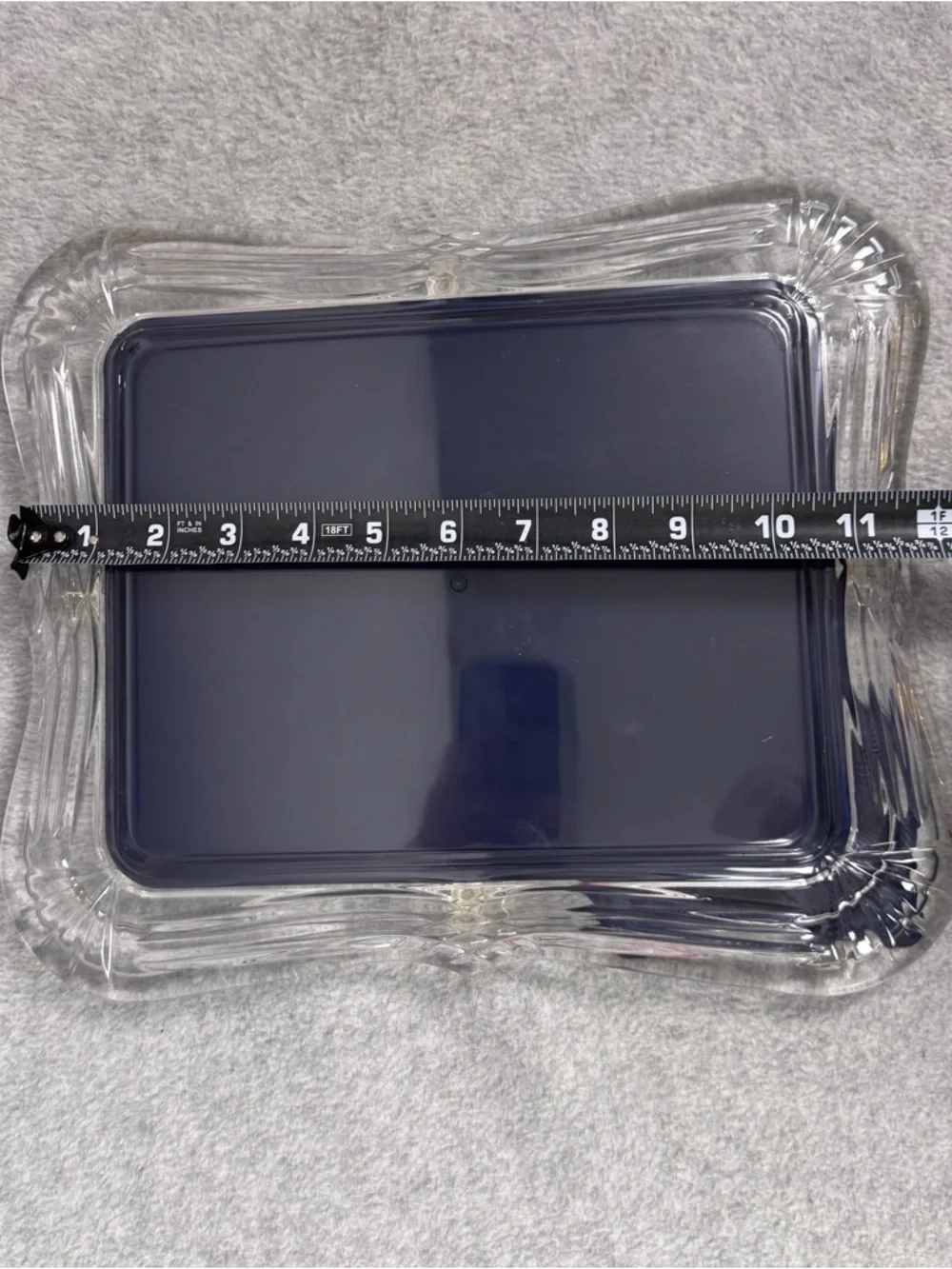 Vintage etched glass picture frame